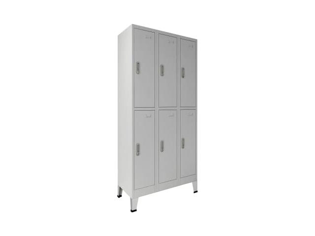 Casier vestiaire armoire en acier x6 casier rangement vêtement vestiaire métallique casier personnel