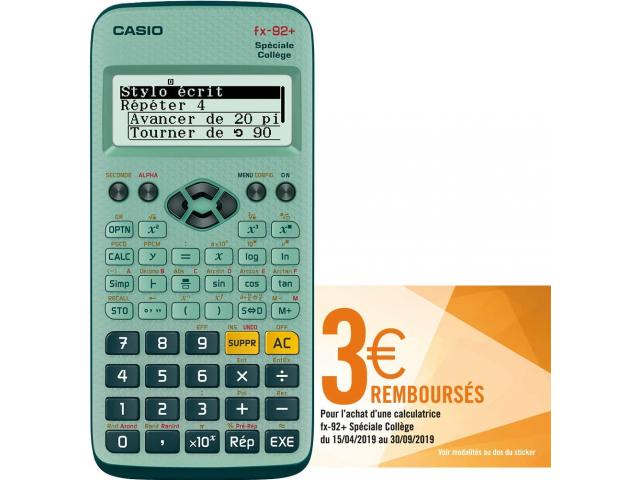 Photo Casio FX-92+ Calculatrice scientifique Spéciale collège image 1/5