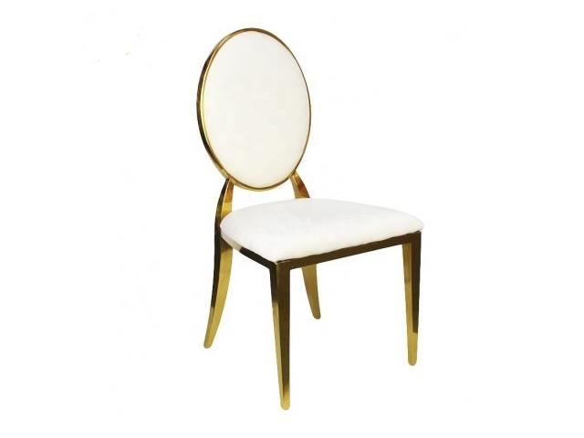 Chaise médaillon or doré