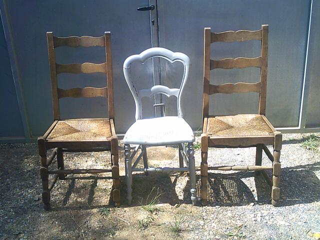 chaises anciennes lot de 3