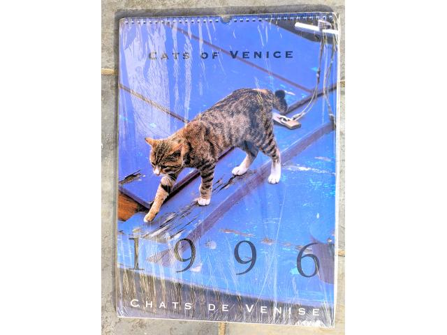 Chats de Venise - calendrier (année 1996 = 2024 !) s/ blister