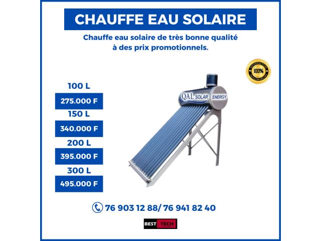 CHAUFFES EAU SOLAIRES DE 100L-150L-200L ET 300L A VENDRE AU SENEGAL.
