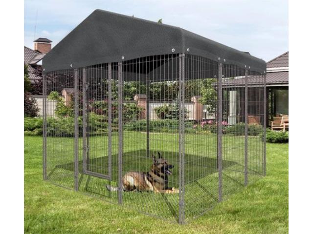 Chenil 6m² en panneaux + toit enclos chien parc chien XXL