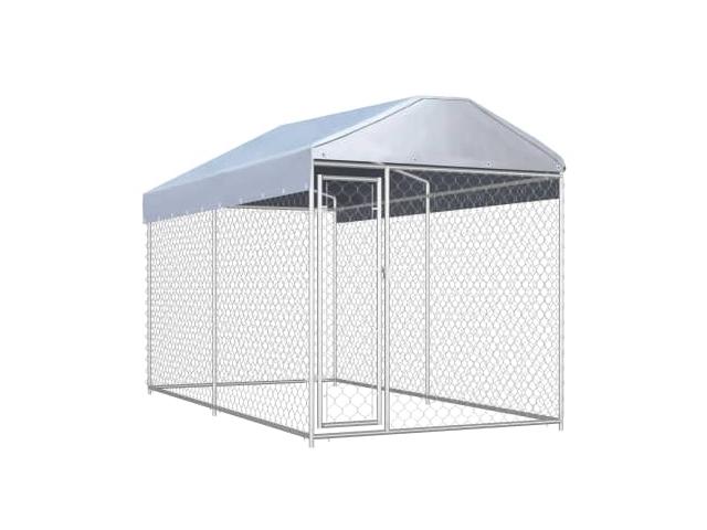 Chenil 7,50 m² + toit chenil pas cher geant enclos chien cloture alu chenil xl chenil chien enclos c
