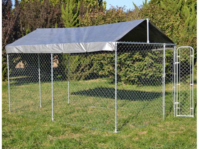 Chenil 9,20m² + toiture chenil galvanisé enclos chien chenil pas cher chenil extérieur parc chien gr