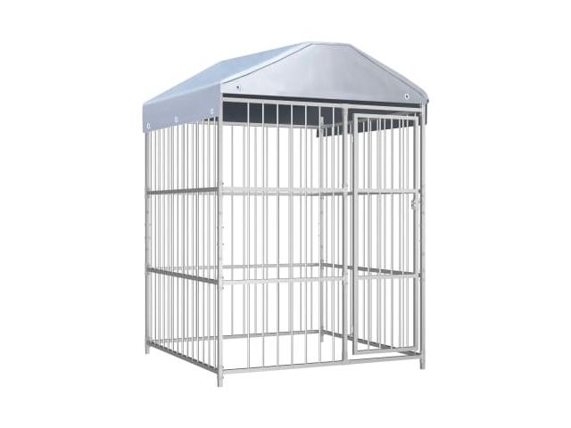 Chenil à barreaux 3m² + toit kit enclos geant enclos chien cloture alu chenil xxl chenil chien enclo