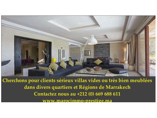Photo cherchons villas meublées ou vide à Marrakech image 1/1