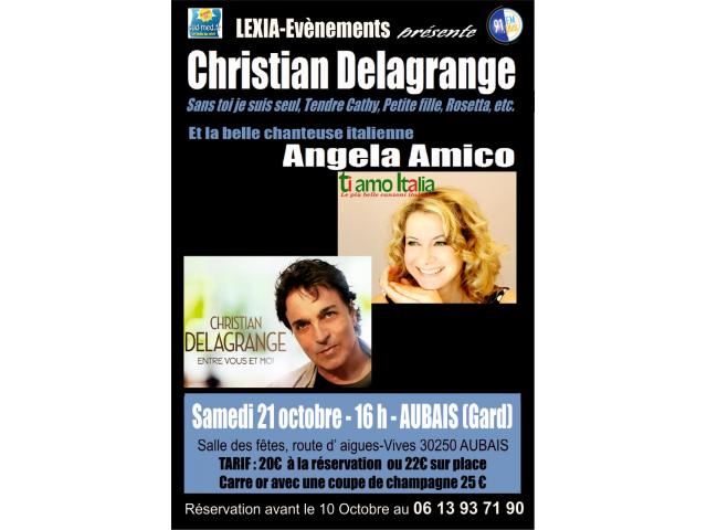 Photo Christian Delagrange et Angela amico en concert à Aubais(Gard) 21 octobre 2017 image 1/1