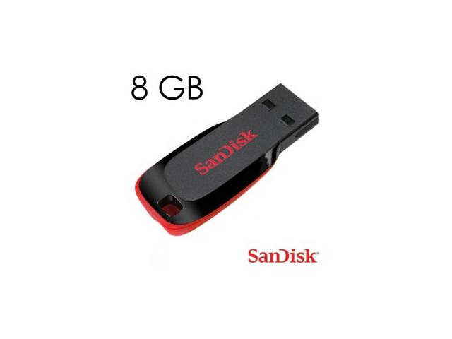 Clé USB 8 GB Sandisk Cruzer Blade neuve