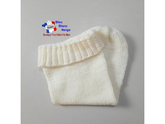 Cocon chaussette tricot bébé tricoté main