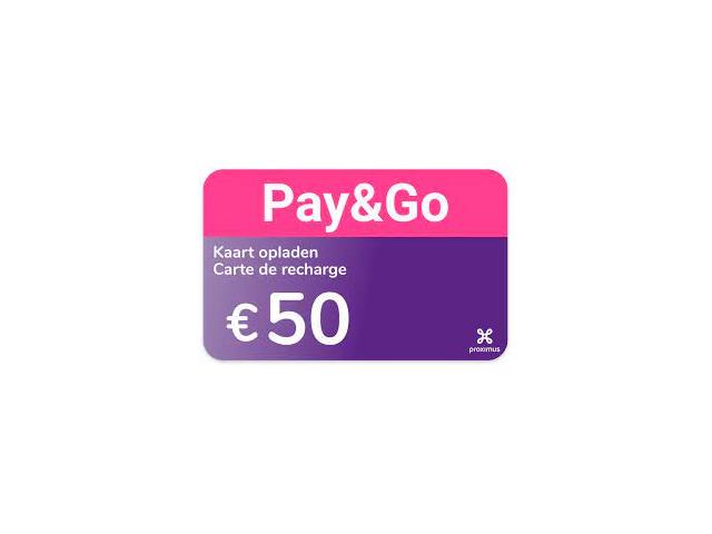 Code de recharge Proximus de 50 euros