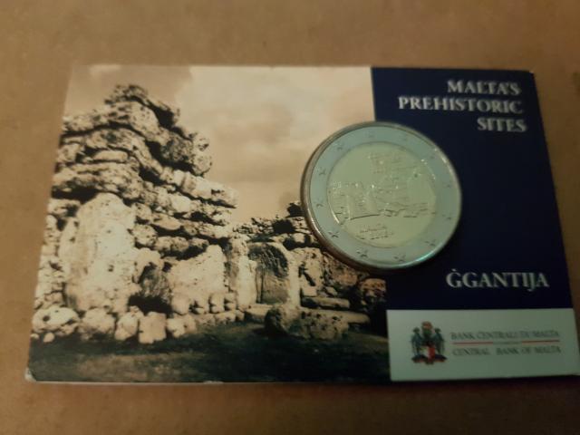 Photo Coincard 2 Euros MALTE GGANTIJA 2016 image 1/2