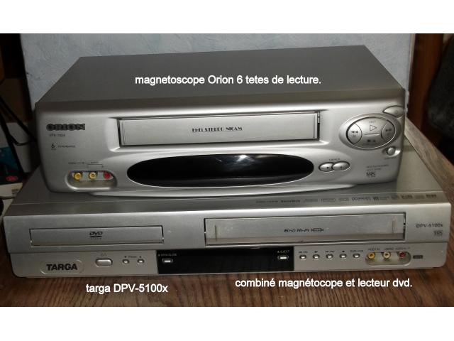 Photo combiné scope et lecteur dvd-Targa DVP-5100x et lot VHS. image 1/6