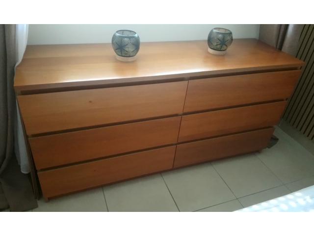 Commode spacieuse 2 x 3 tiroirs