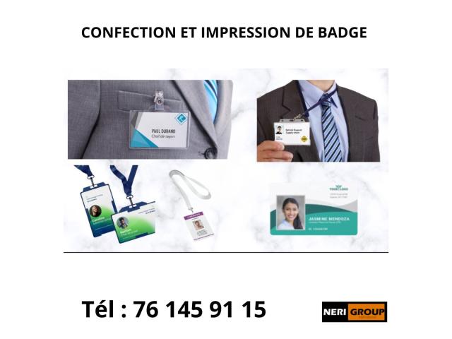 CONCEPTION & IMPRESSION DES BADGES PVC