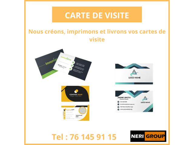 CONCEPTION ET IMPRESSION DE 100 CARTES DE VISITE À BAS PRIX