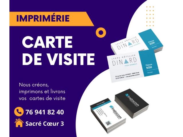 Photo CONCEPTION ET IMPRESSION DE 100 CARTES DE VISITE À BAS PRIX image 1/1