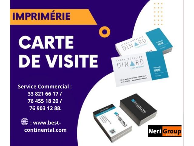 CONCEPTION ET IMPRESSION DE 100 CARTES DE VISITE À TRES BON  PRIX AU SENEGAL