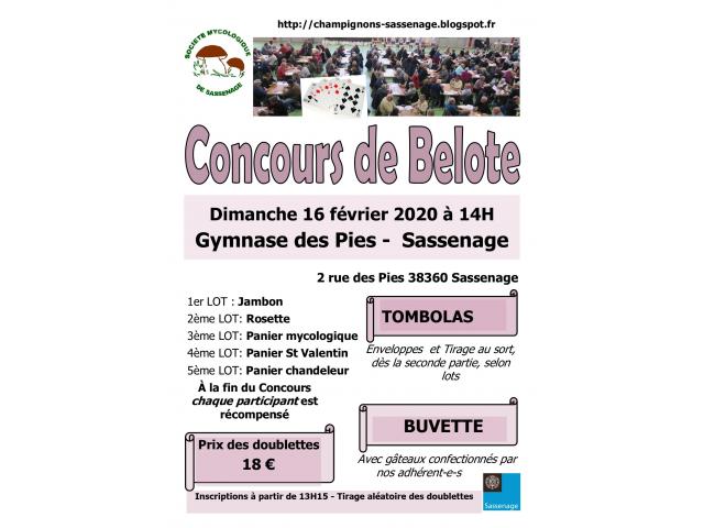 Concours de belote 16 février 2020 à Sassenage