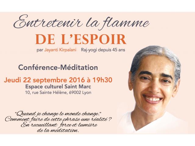 Photo Conférence à Lyon : Entretenir la flamme de l'espoir. image 1/1