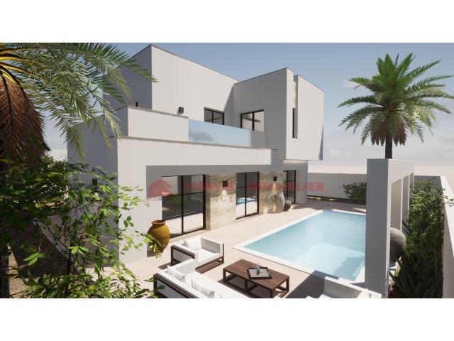 CONSTRUIRE UNE VILLA AVEC PISCINE À DJERBA EN TUNISIE ZU - RÉF P695