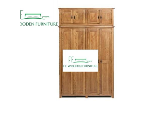 Continental pastoral style four-doors wardrobe solid wood wardrobe sagers armoire