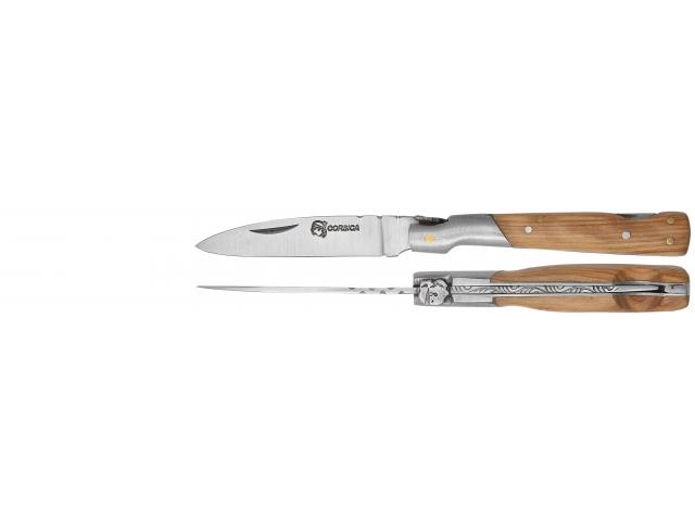 Couteau corsica van 9 cm - teck