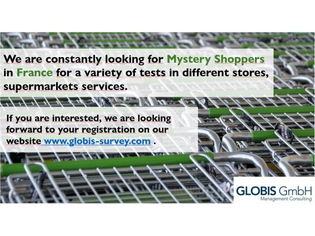 Currently we are searching Mystery Shoppers in France!