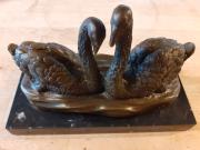 Annonce CYGNES EN BRONZE SIGNE MILO SUR SOCLE MARBRE