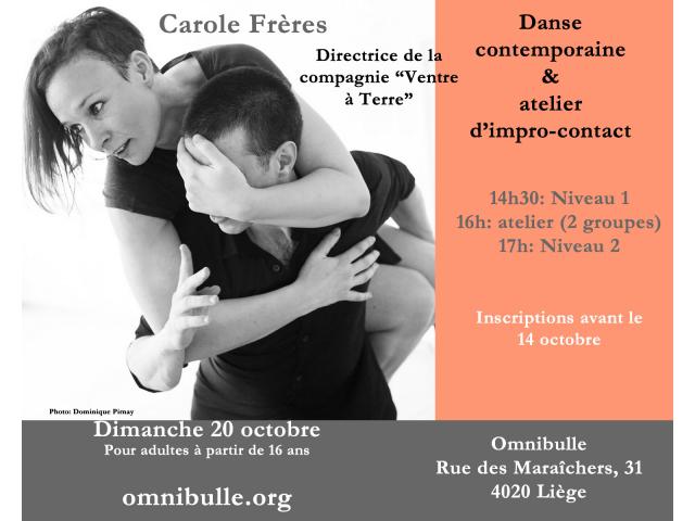 Danse contemporaine - Masterclass Carole Frères