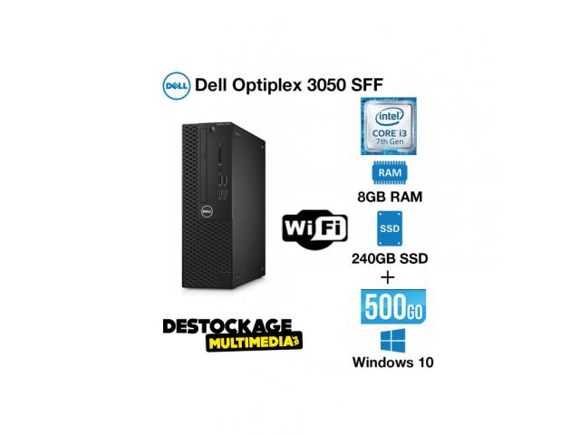 Photo Dell-optiplex-3050-core-i3-6100-3.7ghz-8gb-256-go-ssd-500-go-hdd-wifi-office365-windows-10-pro image 1/2