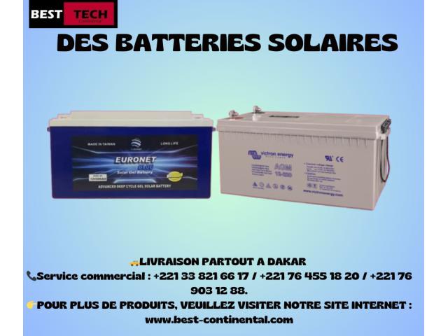 DES BATTERIES SOLAIRES DISPONIBLES