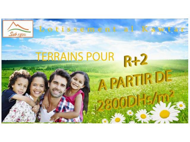 des lots terrains pour maison r+2 à bir jdid