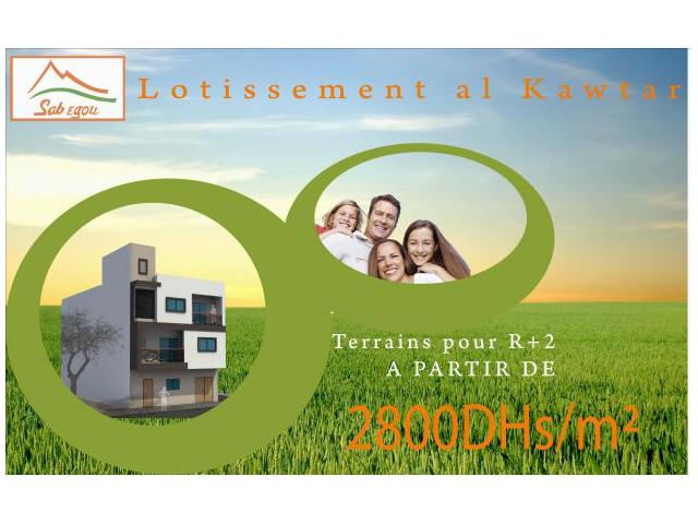 des lots terrains pour maison r+2 à bir jdid