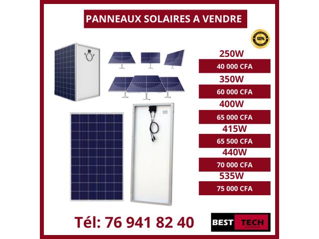 DES PANNEAUX SOLAIRES DE 250W,350W,400W,415W,440W & 535W A VENDRE