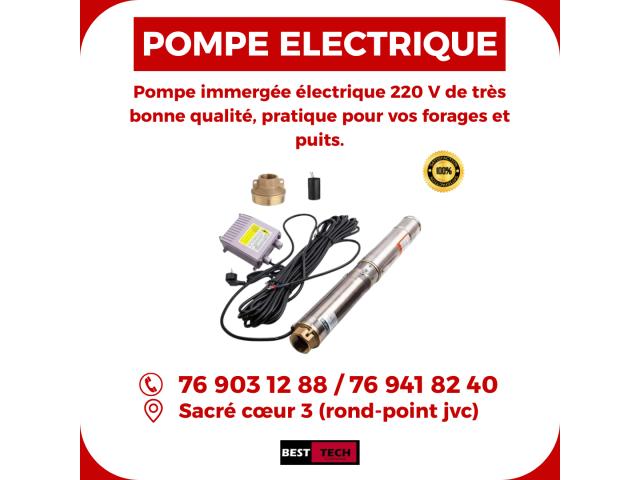 Photo DES POMPES ELECTRIQUES IMMERGEES DE 220V MISES EN VENTE AU SENEGAL image 1/1
