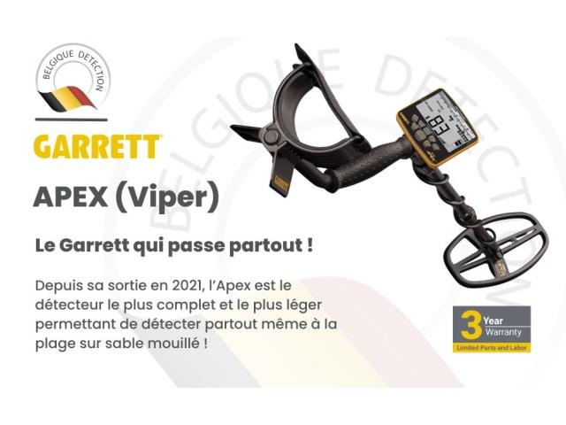 Détecteurs de métaux Garrett Apex (Disque Viper) + Casque sans fil MS-3