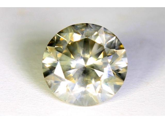 Diamant - 1,32 ct - Jaune fancy grisâtre