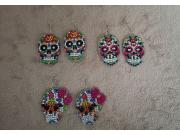 Annonce Diamond Painting boucles d'oreilles "Tête de mort"