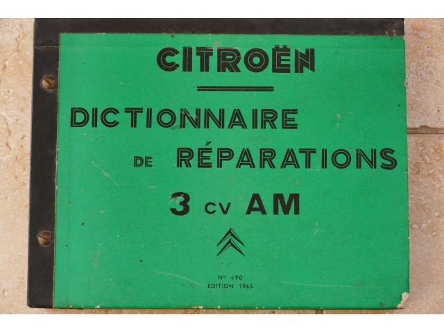 Dictionnaire de réparations Citroën 2 CV