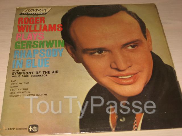disque vinyl 33 tour roger williams  gershwin rhapsody in blue