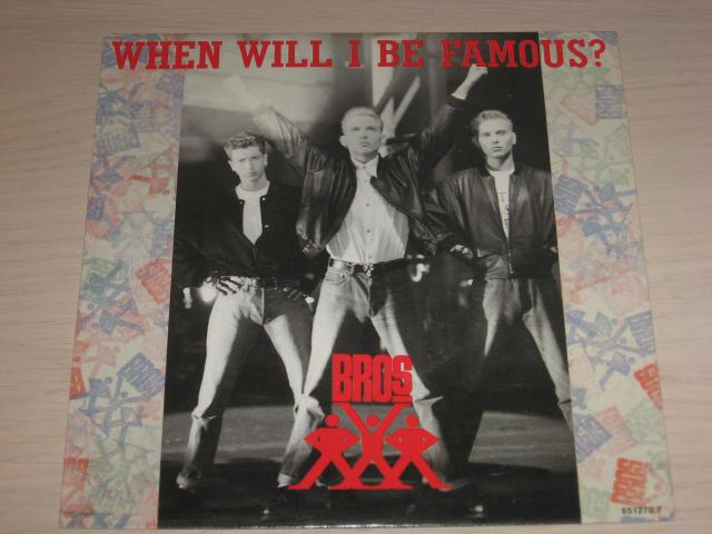 Disque vinyl 45 tours bros wheen will i be famous