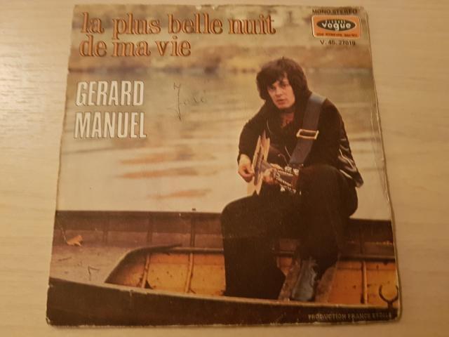 Photo disque vinyl 45 tours Gerard manuel image 1/2
