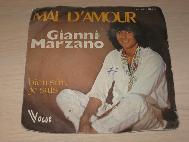 Photo Disque vinyl 45 tours gianni marzano mal d'amour image 1/1