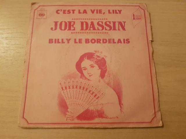disque vinyl 45 tours joe dassin c'est la vie, lily