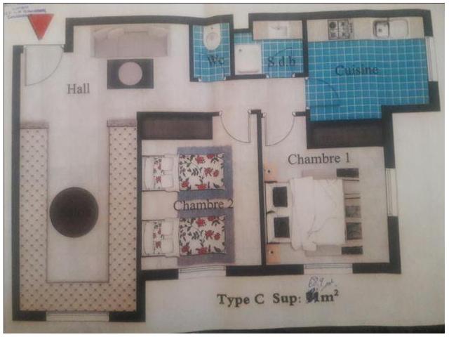 ECONOMIQUE APPART DE 56M2 MEDIOUNA