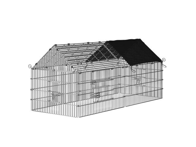 Enclos extérieur toit noir enclos rongeur enclos lapin enclos poule enclos volaille enclos coq parc