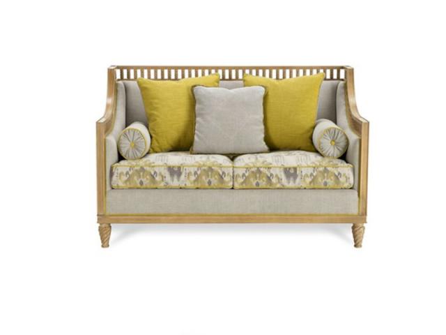 European solid wood logs color sofa neoclassical carved solid wood sofa contemporary sofa