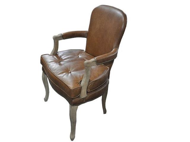 European style study room chair italian leather sofa