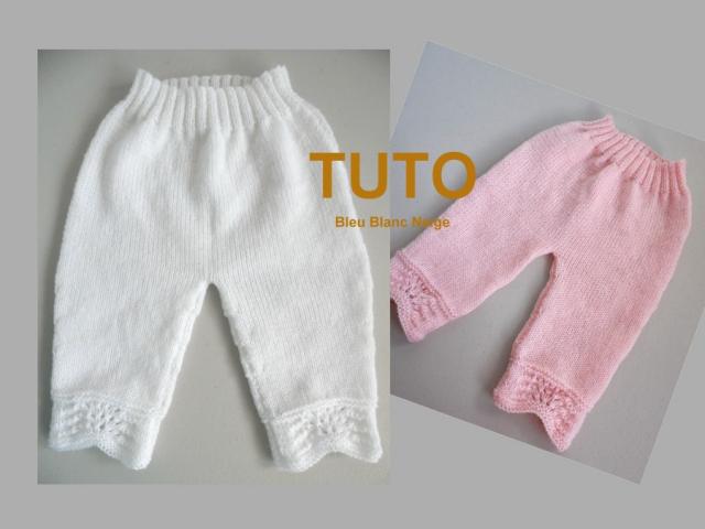 Photo Explication TUTO pantalon layette bébé tricot laine image 1/5